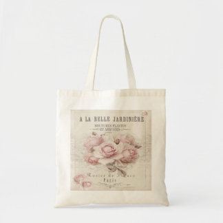 Shabby Chic, rustikal, Vintag, blumenreich, Collag Tragetasche