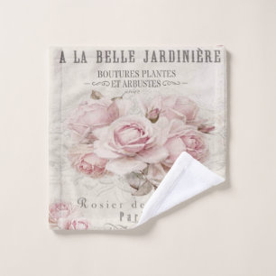 Shabby Chic, rustikal, Vintag, blumenreich, Collag Waschlappen