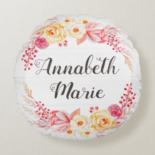 Shabby Chic Rustikale Blumen Kinderzimmer Dekorati Rundes Kissen