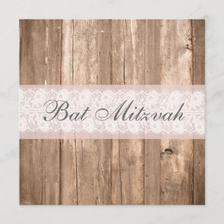 Shabby Chic Rustikales Bat Mitzvah Party Einladung