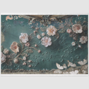 Shabby Chic-, Schmetterling- und Blumenschnittmedi Seidenpapier