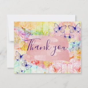 Shabby Chic Schmetterlinge und Rose auf rustikalem