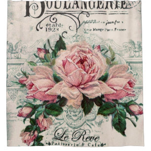 Shabby Chic, Schnitt, Victorian, French Chic, Pa Duschvorhang