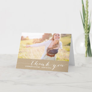 Shabby Chic Schrift Foto Abschluss Danksagungskart Dankeskarte