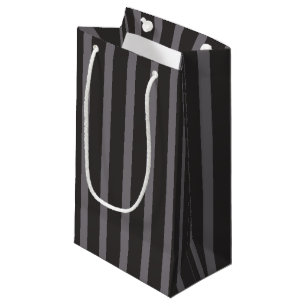 Shabby Chic Schwarz-graue Streifen Muster Kleine Geschenktüte