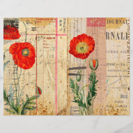 Shabby Chic-Scrapbook-Papier für Vintage Poppies