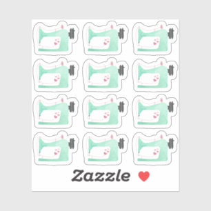 Shabby Chic-Seitenplaner für Wasserfarbennähmaschi Aufkleber