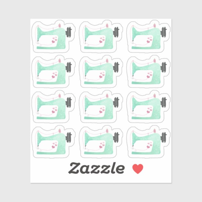 Shabby Chic-Seitenplaner für Wasserfarbennähmaschi Aufkleber (Blatt)