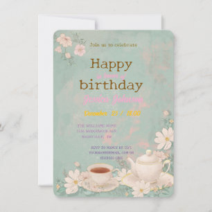 Shabby Chic Tea Party Einladung