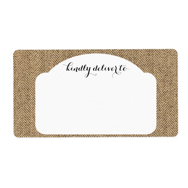 Shabby Chic Tweed Rustic Burlap Fabric Textur (Vorne)