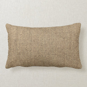 Shabby Chic Tweed Rustic Burlap Textur Lendenkissen