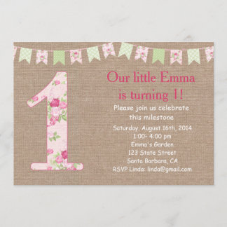 Shabby Chic und Leinwand-erste Einladung