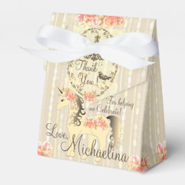 Shabby Chic-Unicorn, Leuchter, Perlen und Rosen Geschenkschachtel