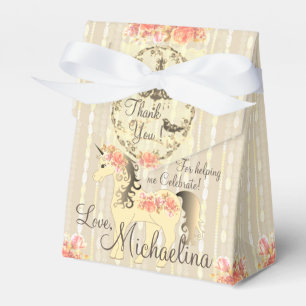 Shabby Chic-Unicorn, Leuchter, Perlen und Rosen Geschenkschachtel