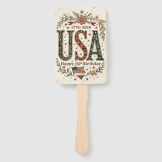Shabby Chic USA 250. Geburtstag Handfächer