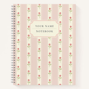 Shabby Chic vibe pink floral Brauch Notizbuch