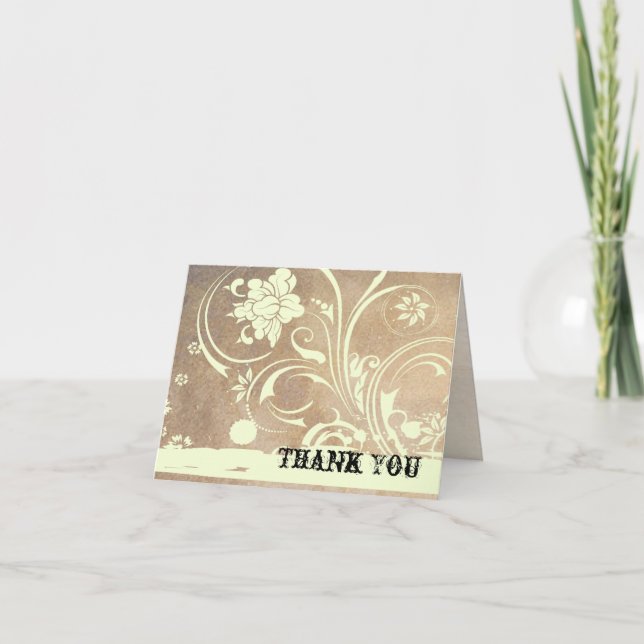Shabby Chic Vielen Dank Dankeskarte (Vorderseite)