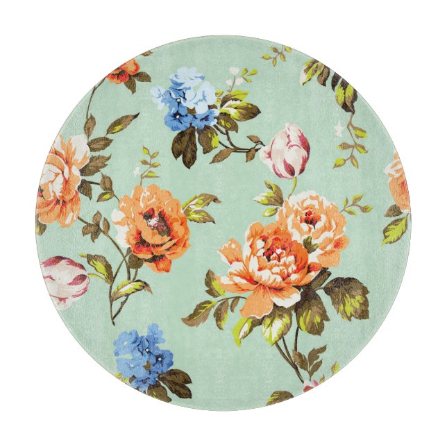 Shabby Chic Vintag Rose Muster Schneidebrett (Vorderseite)