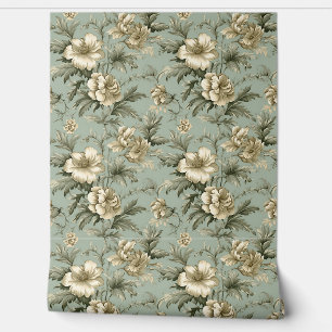 Shabby Chic Vintage Blume aus Gold staubige Vegeta Tapete