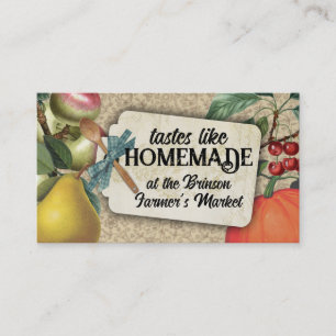 Shabby Chic Vintage Früchte Kochen Backen Visitenk Visitenkarte