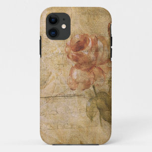 Shabby chic, vintage, grunge, rose, pattern, worn, Case-Mate iPhone hülle