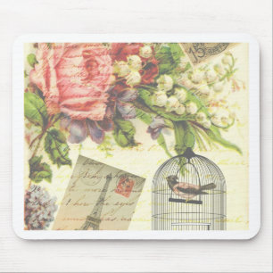 Shabby Chic Vintage-Kunst Paris Accessoires und Ge Mousepad