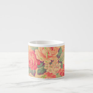 Shabby Chic Vintage Rose Bläschen Espressotasse