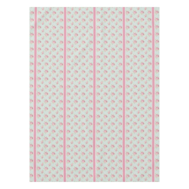 Shabby Chic Vintage Rose Polka Dots Bauernhof Tischdecke (Vorderseite)