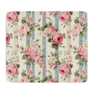 Shabby Chic Vintage Rose Schneidebrett