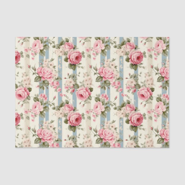 Shabby Chic Vintage Rose Seidenpapier (Vorderseite)