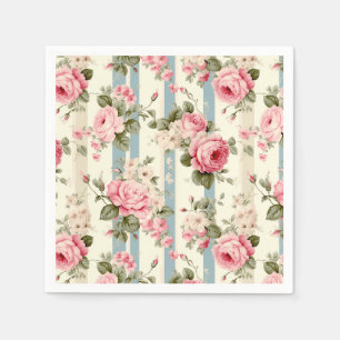 Shabby Chic Vintage Rose Serviette