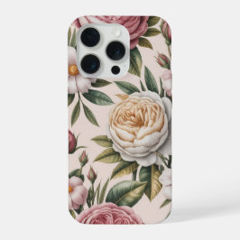 Shabby chic vintage roses cottagecore iPhone 15 pro hülle