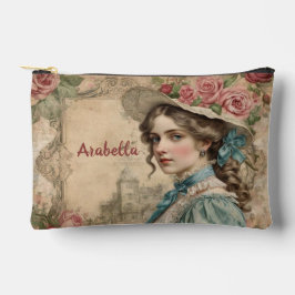 Shabby Chic Vintage Victorian Woman Accessory Pouc Zubehörtasche