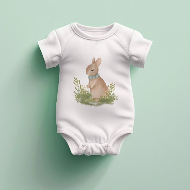 Shabby Chic Vintager Rabbit Baby Bodysuit Baby Strampler (Von Creator hochgeladen)