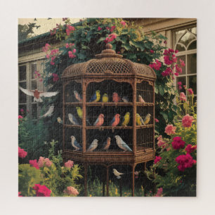 Shabby-Chic-Vogelkäfig-Puzzle Puzzle