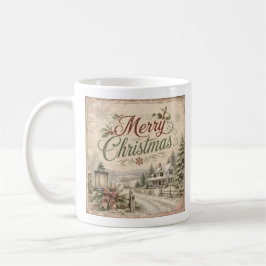 Shabby-Chic-Weihnachtstasse  Kaffeetasse