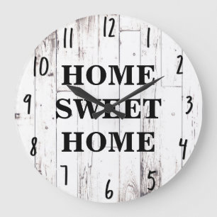 Shabby Chic Weiß Holz Rustikale Farmhaus Küche Große Wanduhr