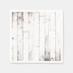 Shabby Chic Weiß Holz Rustikale Farmhouse-Party Serviette