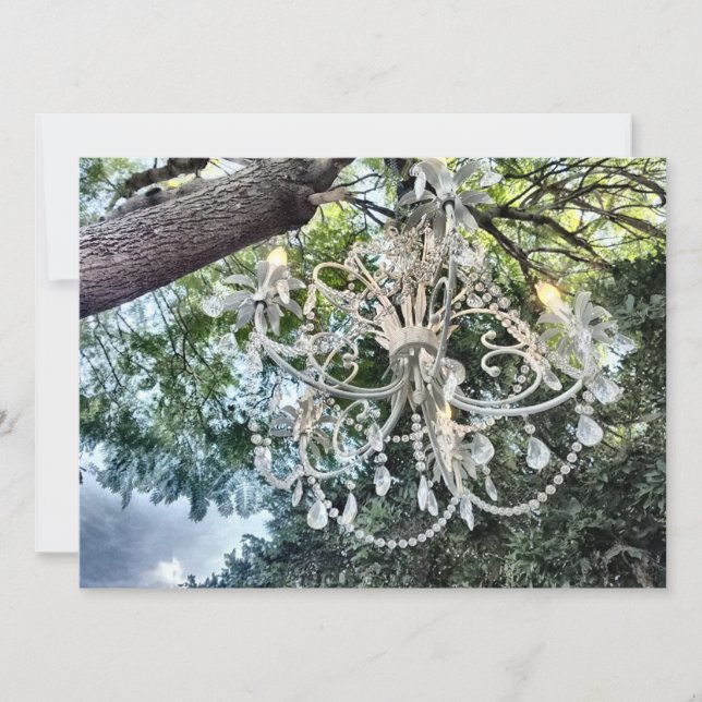 Shabby Chic White Crystal Chandelier (Vorderseite)