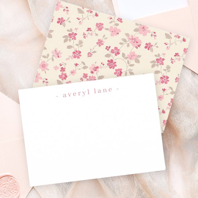 Shabby Chic Wildblume Personalisiert Stationery Mitteilungskarte (Von Creator hochgeladen)