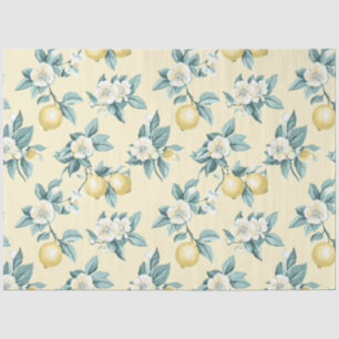 Shabby Chic Zitronen Blumen Serie Design #10 Seidenpapier