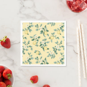 Shabby Chic Zitronen Blumenreihe Design #2 Serviette