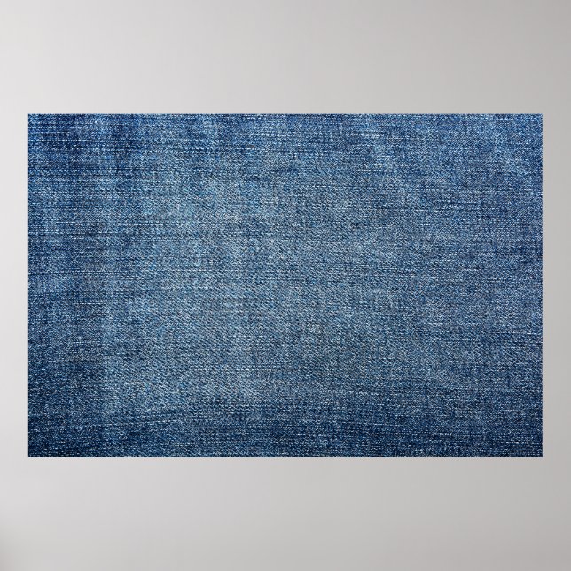 Shabby Denim Textur für Hintergrund. Blue Jeans Poster (Vorne)