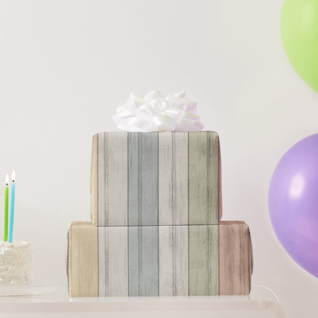Shabby Earth Colored Wood Geschenkpapier (Partygeschenke)