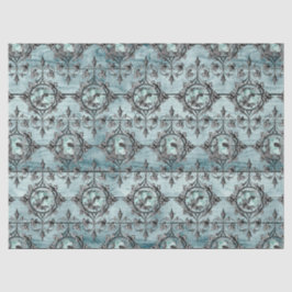 Shabby Floral Aqua Serie Design 4 Seidenpapier