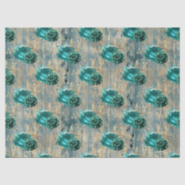 Shabby Floral Aqua Serie Design 5 Seidenpapier