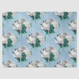 Shabby Floral Blue Serie Design 1 Seidenpapier