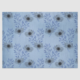 Shabby Floral Blue Serie Design 3 Seidenpapier