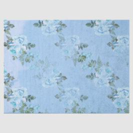 Shabby Floral Blue Serie Design 6 Seidenpapier