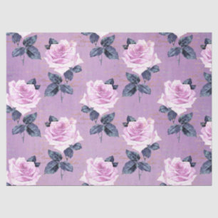 Shabby Floral Lila Series Design 3 Seidenpapier